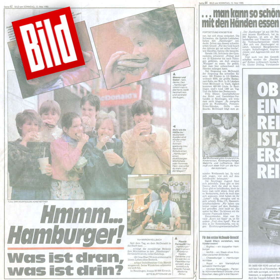 Das Bild zeigt eine Anzeige der Zeitung